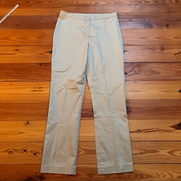 Laura Ashley Khaki Tapered Dress Pants, NWT, 10 - Picture 3 of 11